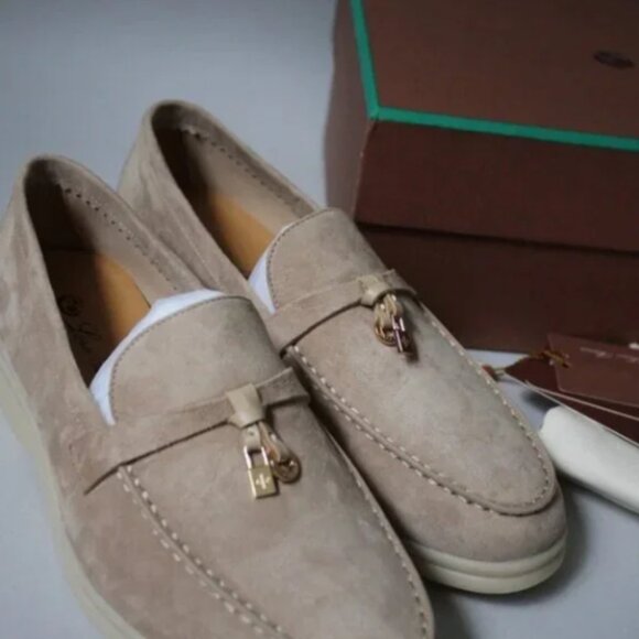 Loro Piana Women's Loafers Handmade Casual Ankle Moccas Size 39 - Picture 2 of 6